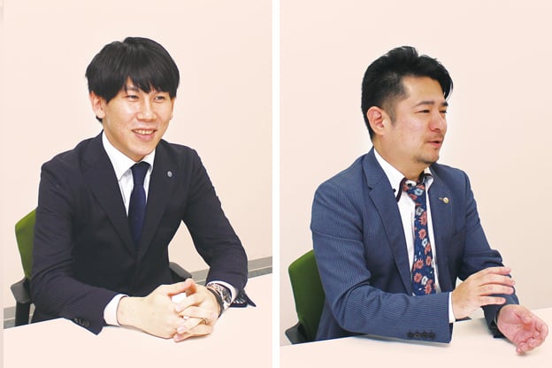 IIBC NEWSLETTER Vol.140 English Frontline 全旅連青年部 流通・インバウンド委員会委員長 芝野尚氏（左）、同委員会副委員長 倉沢晴之介氏（右）