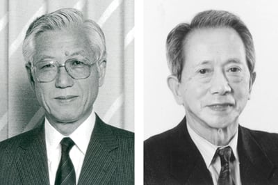 北岡靖男（1928 ～ 1997年）、渡辺弥栄司（1917 ～ 2011年）