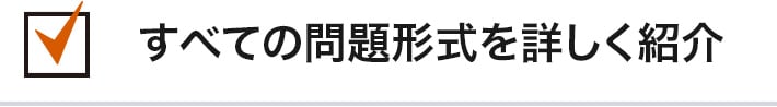 すべての問題形式を詳しく紹介