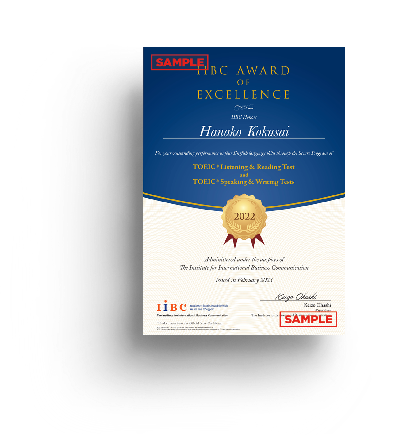 IIBC AWARD OF EXCELLENCE