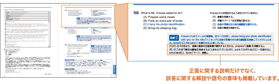  公式TOEIC Listening & Reading問題集 見開きイメージ