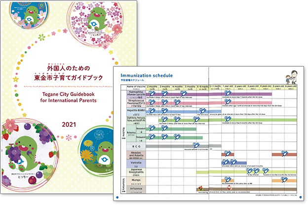  母子健康手帳の副読本「外国人のための東金市子育てガイドブック」